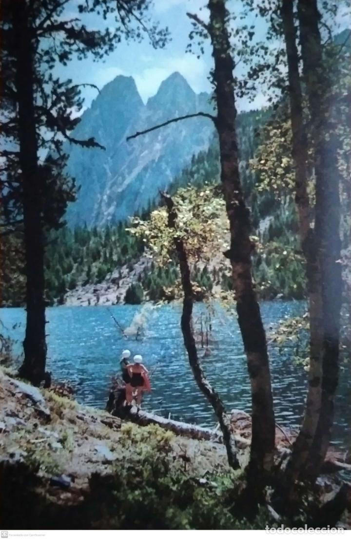 Postales: Lago de S. Mauricio y Els Encantats.1473 Pirineos Centrales.A. Campa&ntilde;&aacute;. Usada. Color
