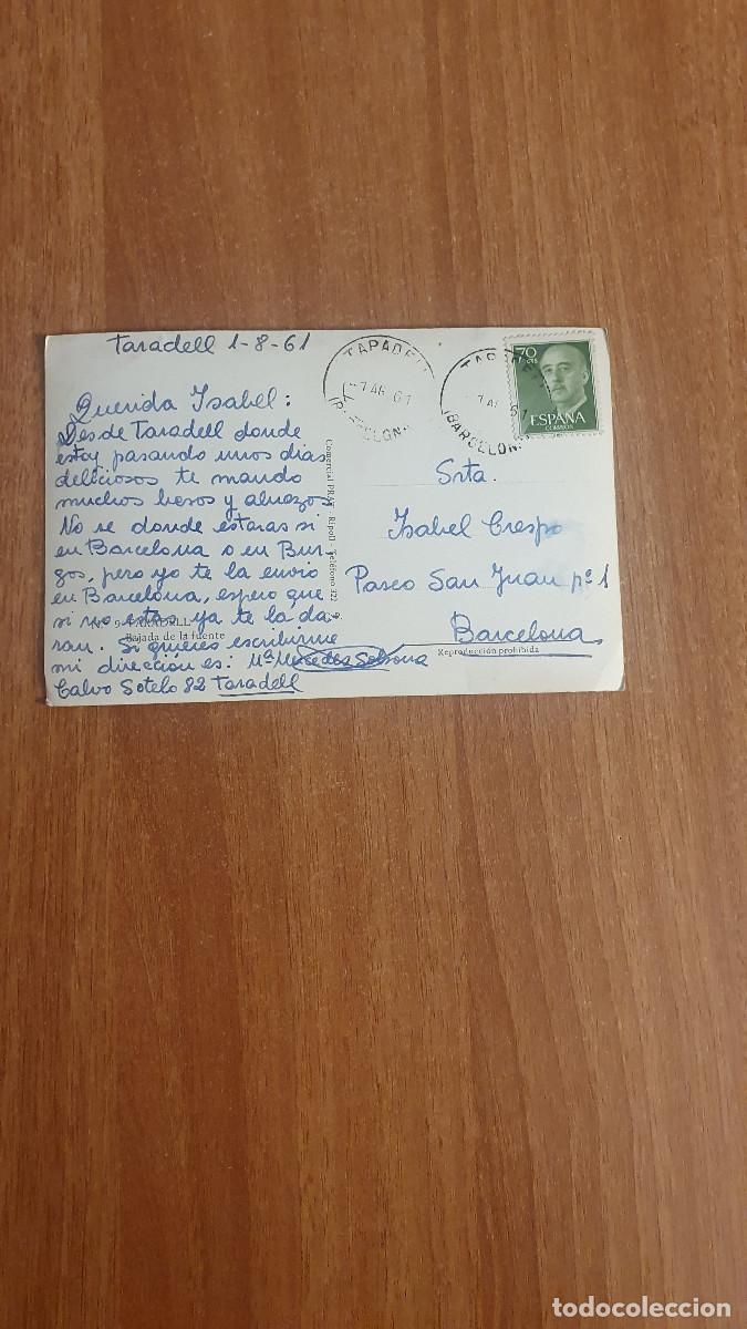 Postales: POSTAL TARADELL BAJADA A LA FUENTE CIRCULADA - Foto 2