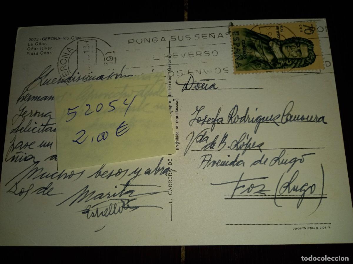 Postales: N&ordm; 52054 POSTAL GERONA RIO O&Ntilde;AR - Foto 2