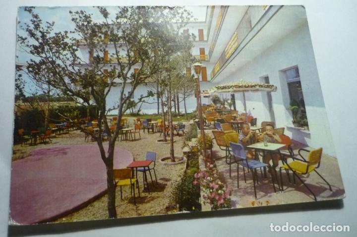 Postales: postal malgrat hotel papi. jardin -circulada - Foto 1