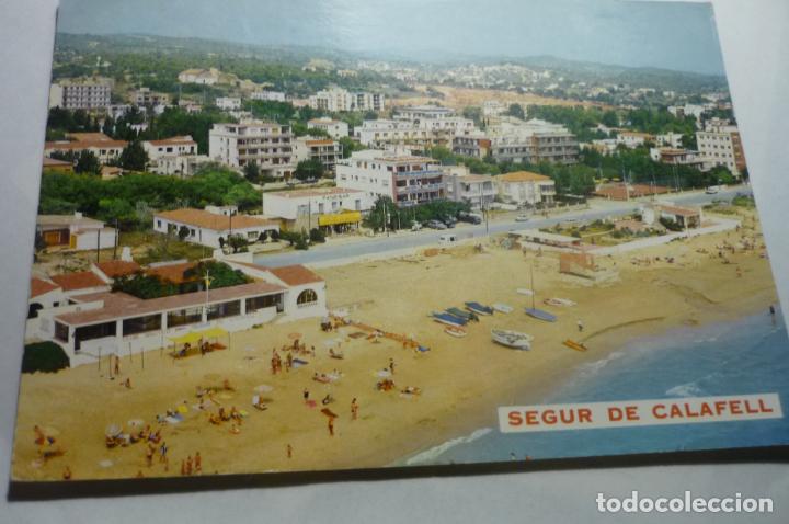 Postales: postal segur de calafell playa circulada cm