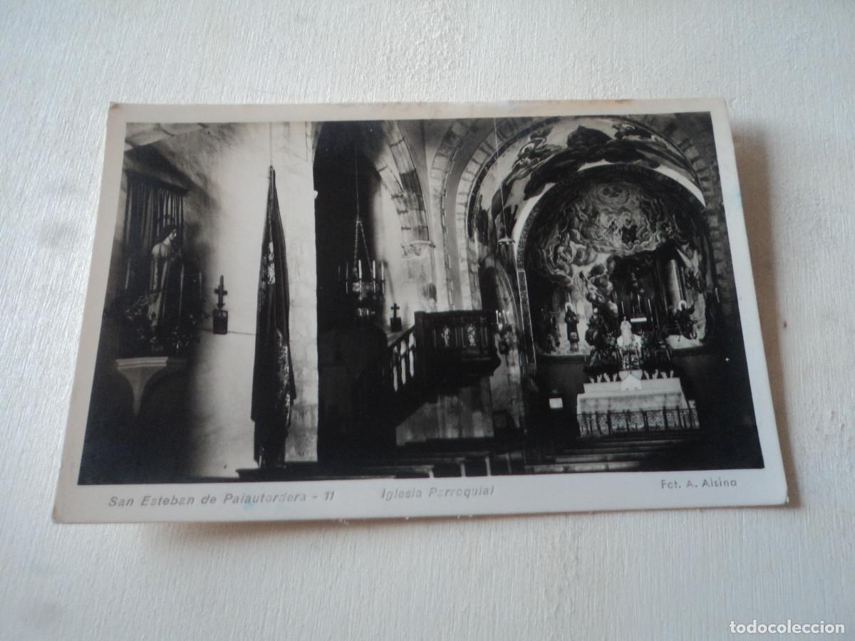 Postais: 11 san esteban de palautordera iglesia Parroquial, foto alsina, circulada 1954