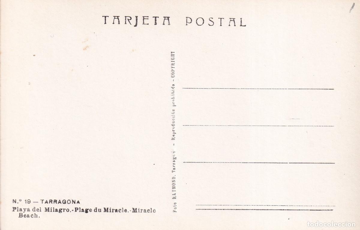 Postales: TARRAGONA - PLAYA DEL MILAGRO - Foto 2