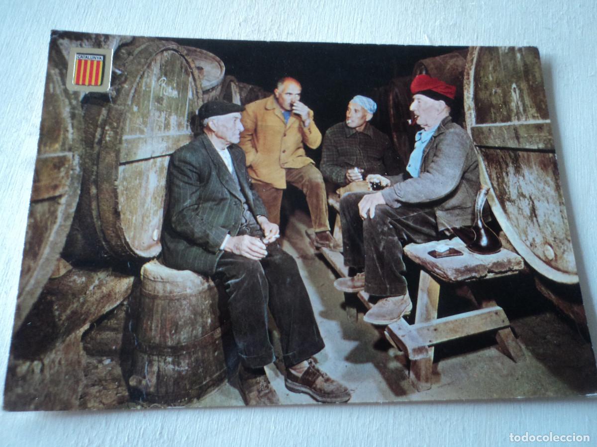 Postales: 1202 catalunya tipica, celler i degustacio de la bota del reco, ed. soberanas, circulada
