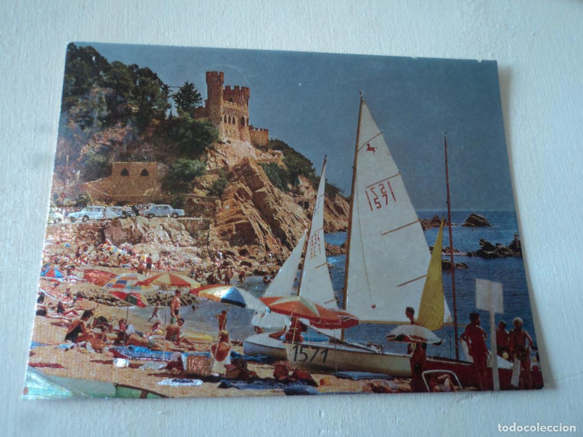 Postales: 14 LLORET DE MAR PLAYA Y CASTILLO - ed. LAMBSA - Foto 1