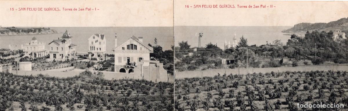 Postales: SAN FELIU DE GUIXOLS. TORRES DE SAN POL 15 Y 16. DOBLE