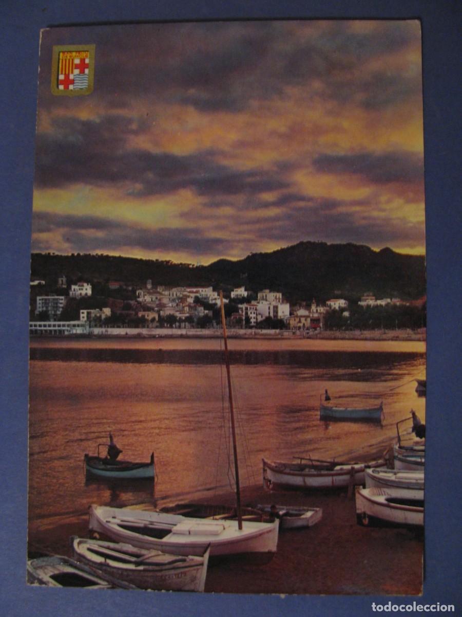 Postales: POSTAL DE SAN FELIU DE GUIXOLS. ATARDECER EN LA PLAYA. SOBERANAS.