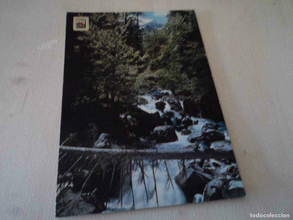 Postales: 5274 PIRINEU CATALA, artiga de lin, cascada del joeu, ed. escudo, circulada