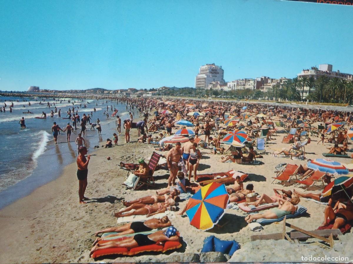 Postales: SITGES - DETALLE DE LA PLAYA - Foto 1
