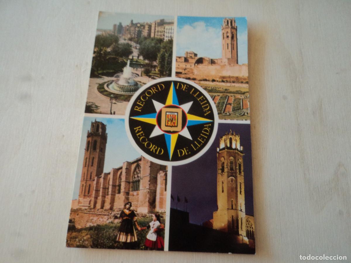 Postales: 4856, lerida, plaza del gobierno civil y seo antigua, ed. escudo, circulada 1970