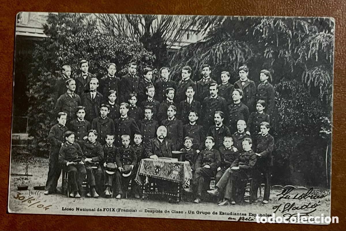 Postcards: POSTAL, LICEO NATIONAL DE FOIX (FRANCIA) - UN GRUPO DE ESTUDIANTES ESPA&Ntilde;OLES