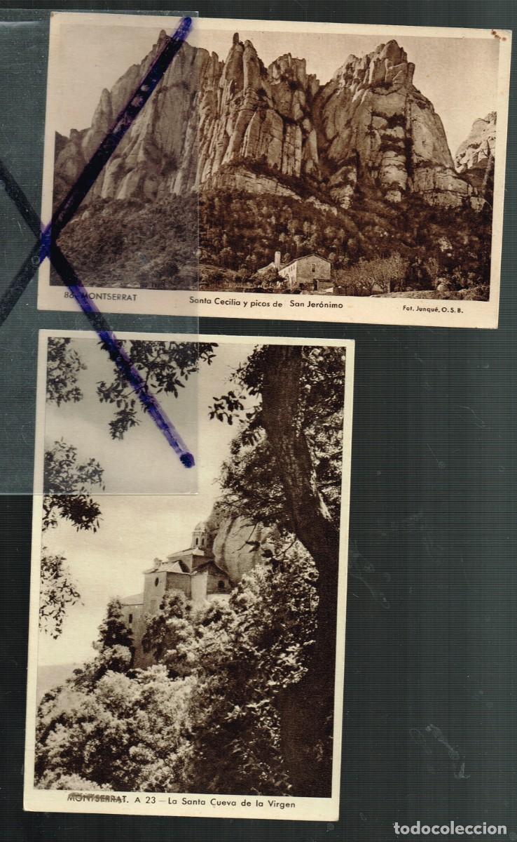 Postales: 40&acute;s ca. 1 s/c 1 circulada 2 POSTALES MONSERRAT n&ordm;s 23 y 86 Cueva Virgen y Picos S. Jer&oacute;nimo (1)
