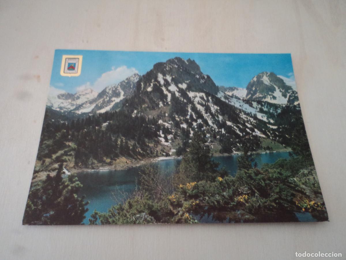 Postcards: 12 pirineu catala, vall d`espot, llac sant maurici, ed. soberanas, circulada 1966