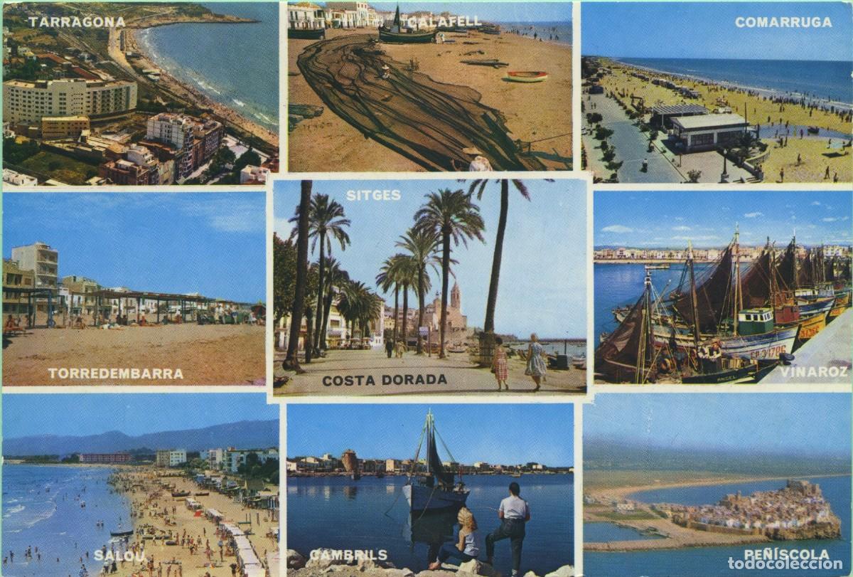 Postales: N&ordm; 50105-COSTA DORADA. Diversos aspectos. Circulada en 1997. ED. CYP