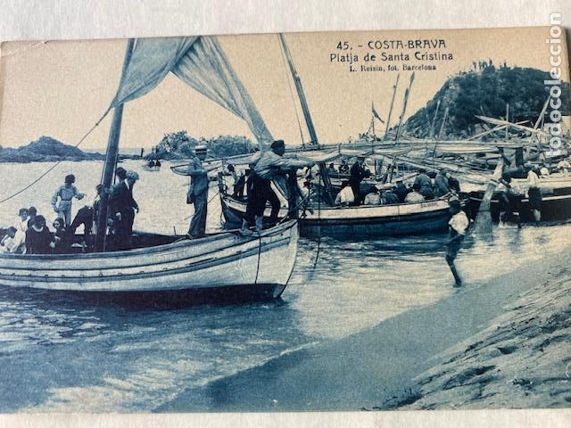 Postales: Costa Brava. N&ordm; 45. Platja de Santa Cristina. L. Roisin. Postal sin circular