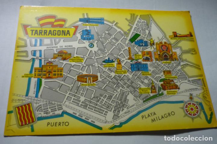 Postales: postal tarragona mapa cm - Foto 1