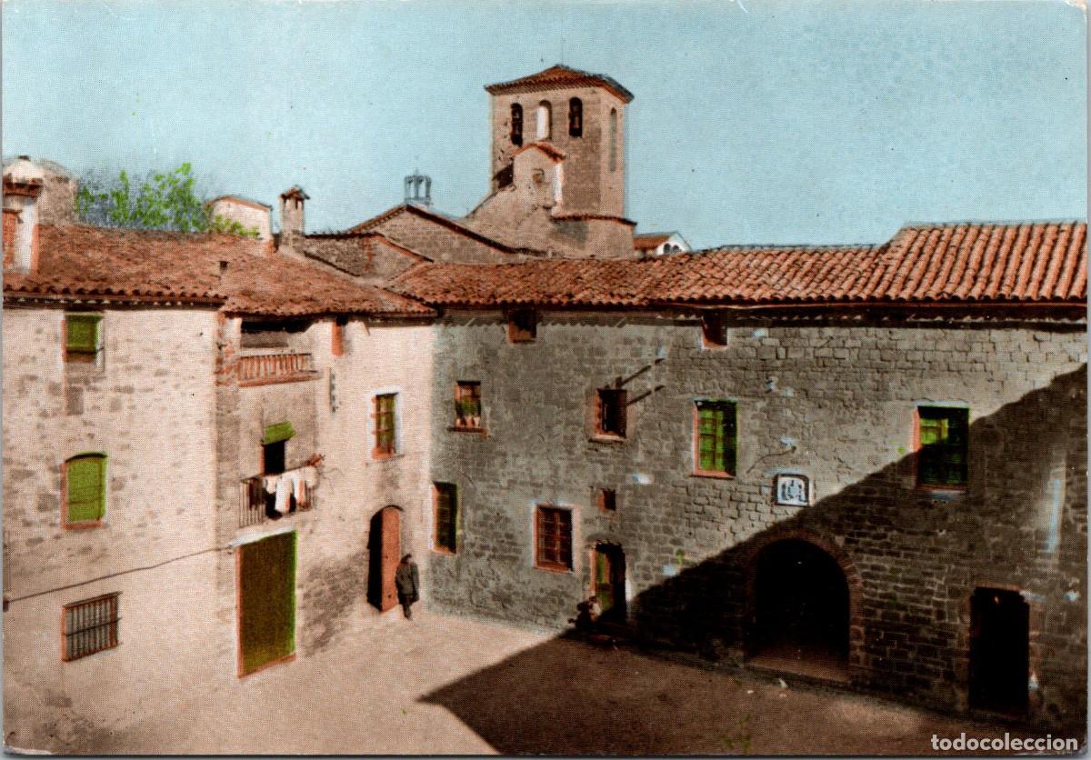 Postales: Santa Maria del Estany - Fachada principal del Monasterio - Ed. RAE n&ordm; 125 - Coloreada - 149x103mm