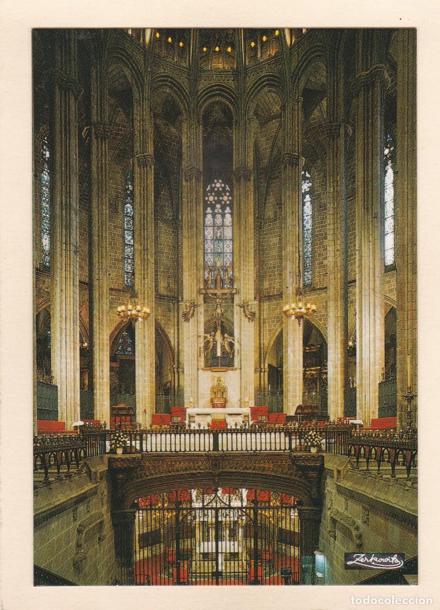 Postales: BARCELONA. CATEDRAL. ALTAR MAYOR Y CRIPTA DE SANTA EULALIA (1976) - Foto 1