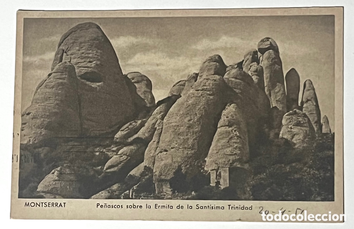 Postkarten: POSTAL MONTSERRAT: PE&Ntilde;ASCOS SOBRE LA ERMITA DE LA SANT&Iacute;SIMA TRINIDAD