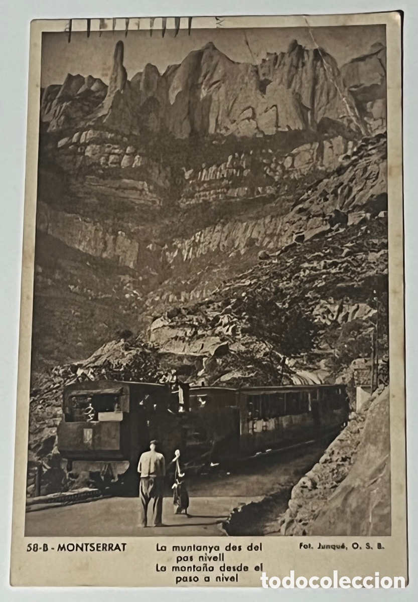 Cartoline: POSTAL MONTSERRAT. LA MUNTANYA DES DEL PAS NIVELL. N&ordm;58-B