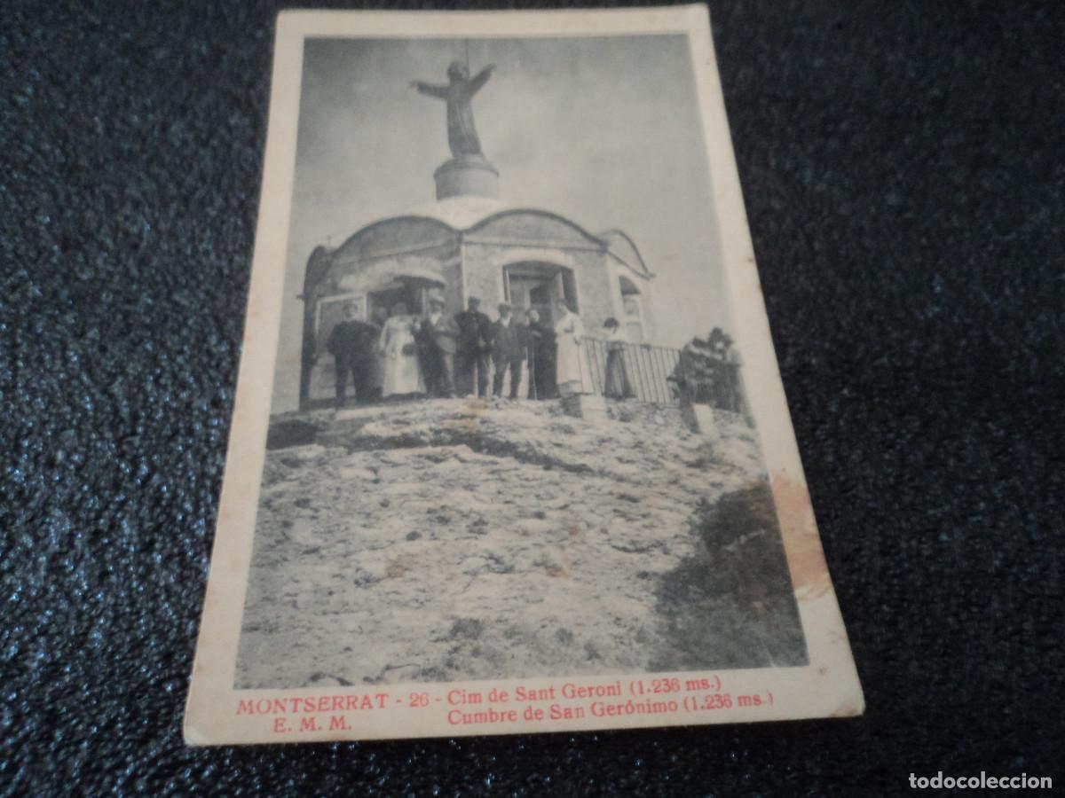 Postales: montserrat 26, cim de sant geroni. a&ntilde;os 20, EMM, emision del monasterio, reverso en catala