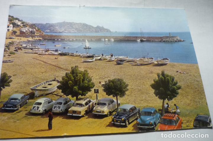 Postales: postal estartit playa y espigon circulada coches cm - Foto 1