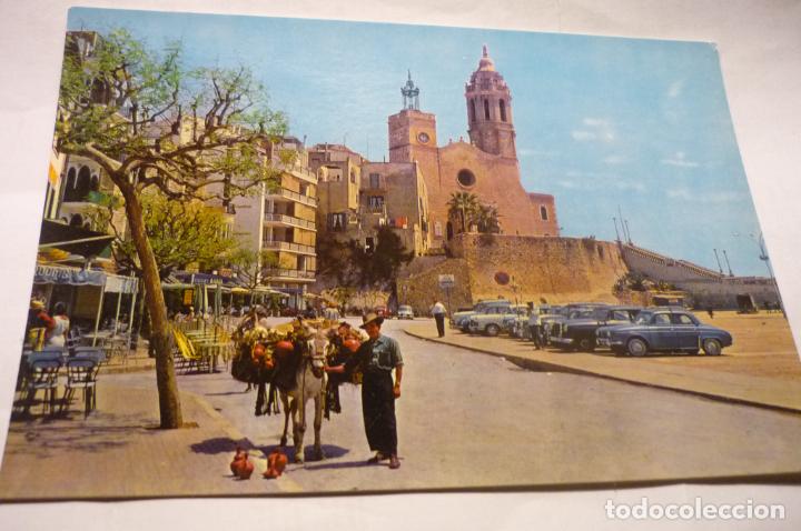 Postales: postal sitges baluarte iglesia coches cm - Foto 1