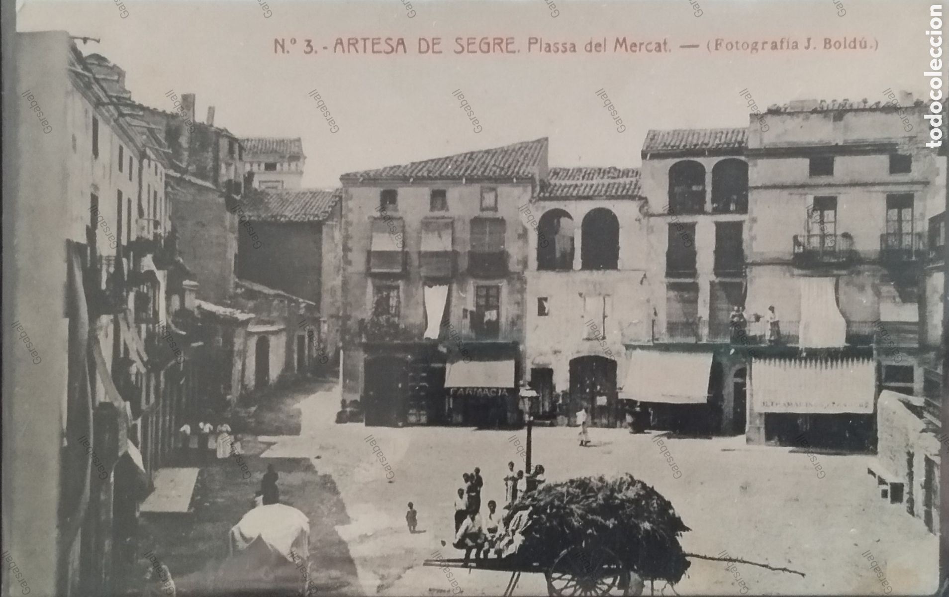 Postales: Postal Artesa de Segre (Plaza del Mercat) foto JBoldu