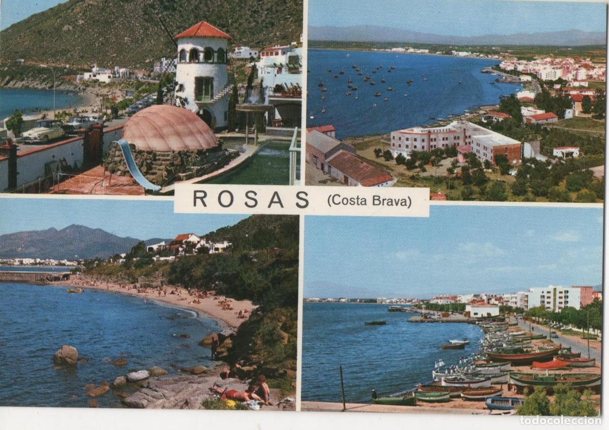 Cartoline: Postal de Rosas- Girona-sin circular-