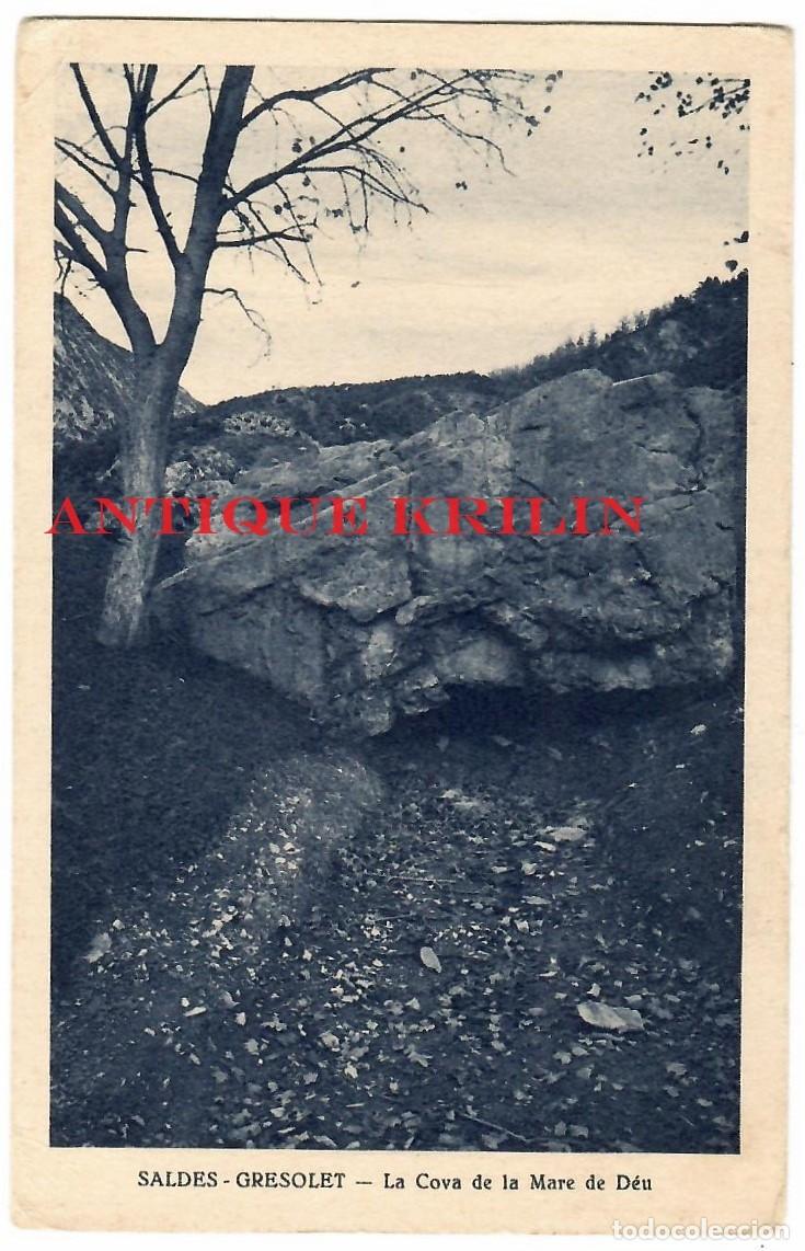 Postales: SALDES - GRESOLET / LA COVA DE LA MARE DE DEU / EDI. MUMBR&Uacute; / SIN CIRCULAR - Foto 1