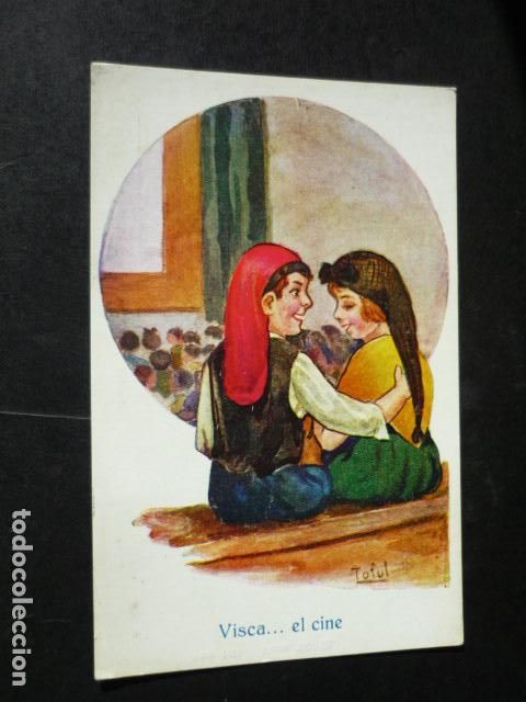 Postales: CATALU&Ntilde;A TIPOS CATALANES POSTAL COMICA ILUSTRADA VISCA EL CINE TOFUL ILUSTRADOR