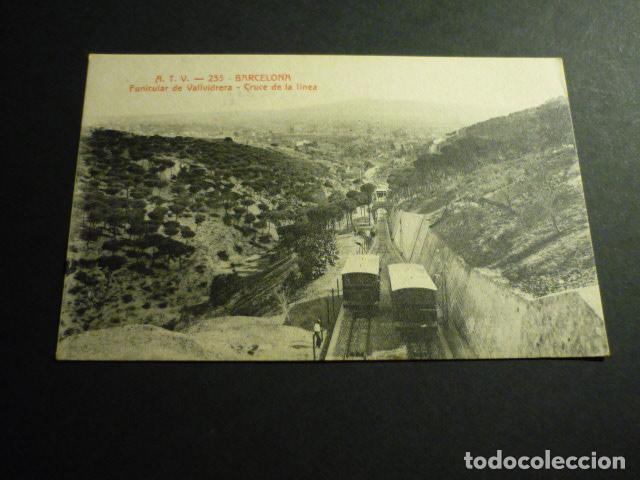 Postales: BARCELONA FUNICULAR DE VALLVIDRERA CRUCE LA LINEA - Foto 1
