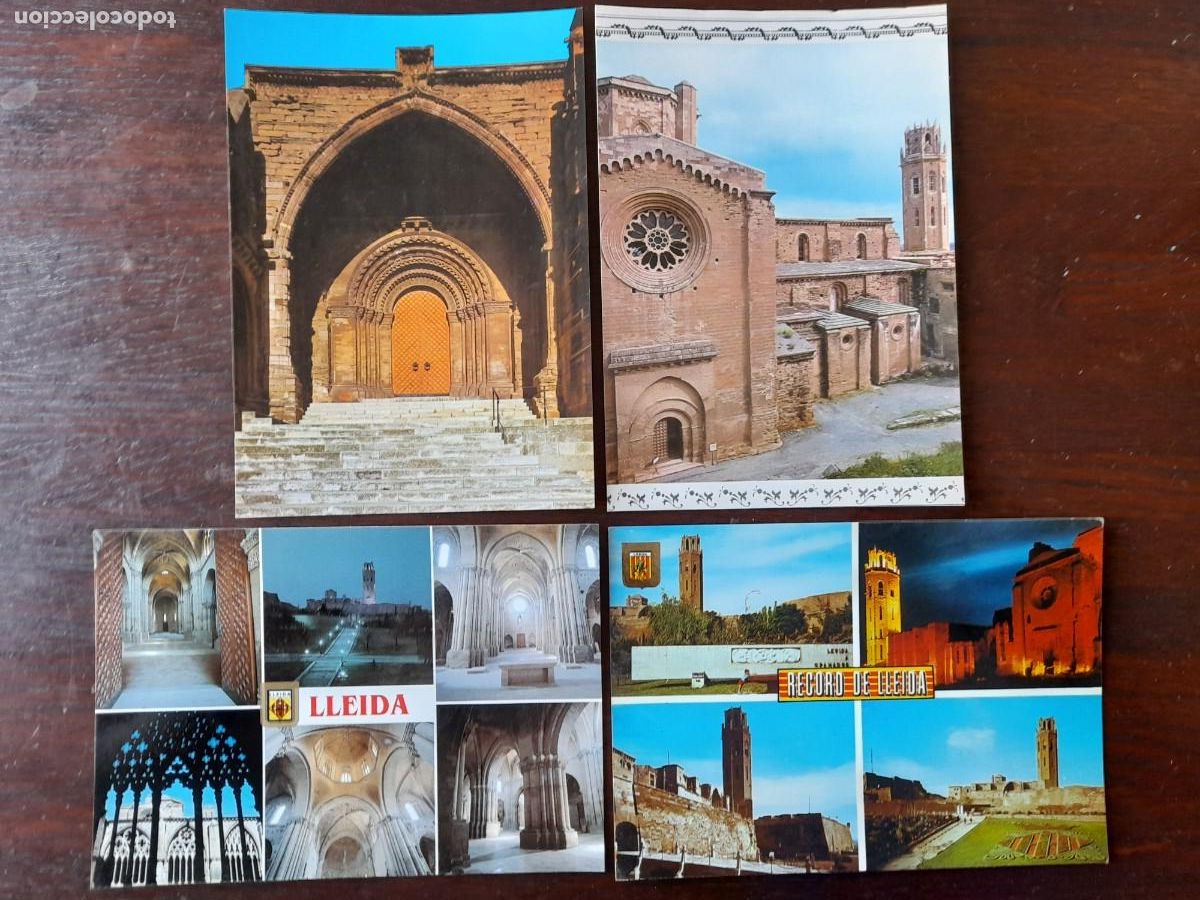 Postales: Una postal &ldquo;Porta dels Fillos en la Seu Vella de Lleida&rdquo; o Porta de S. Berenguer 4 tarjetas a elegir