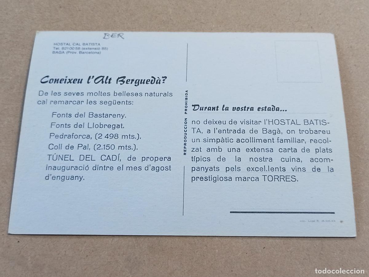 Postales: BERGUED&Agrave; - POSTAL BAG&Aacute; - HOSTAL CAL BATISTA - Foto 2