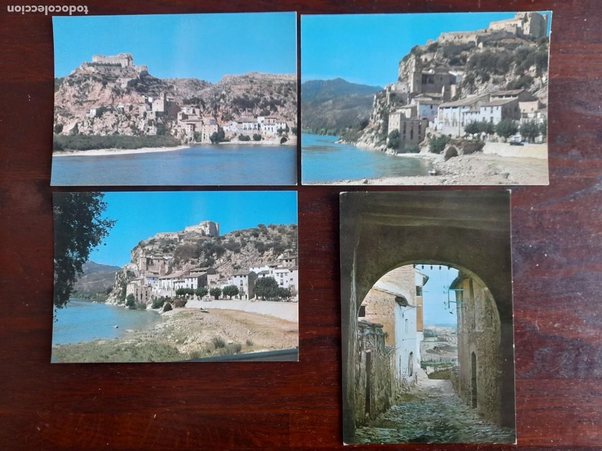 Cartoline: Una postal 70&acute;s Miravet de Ebro a los pies del rio y castillo templario 4 tarjetas a elegir