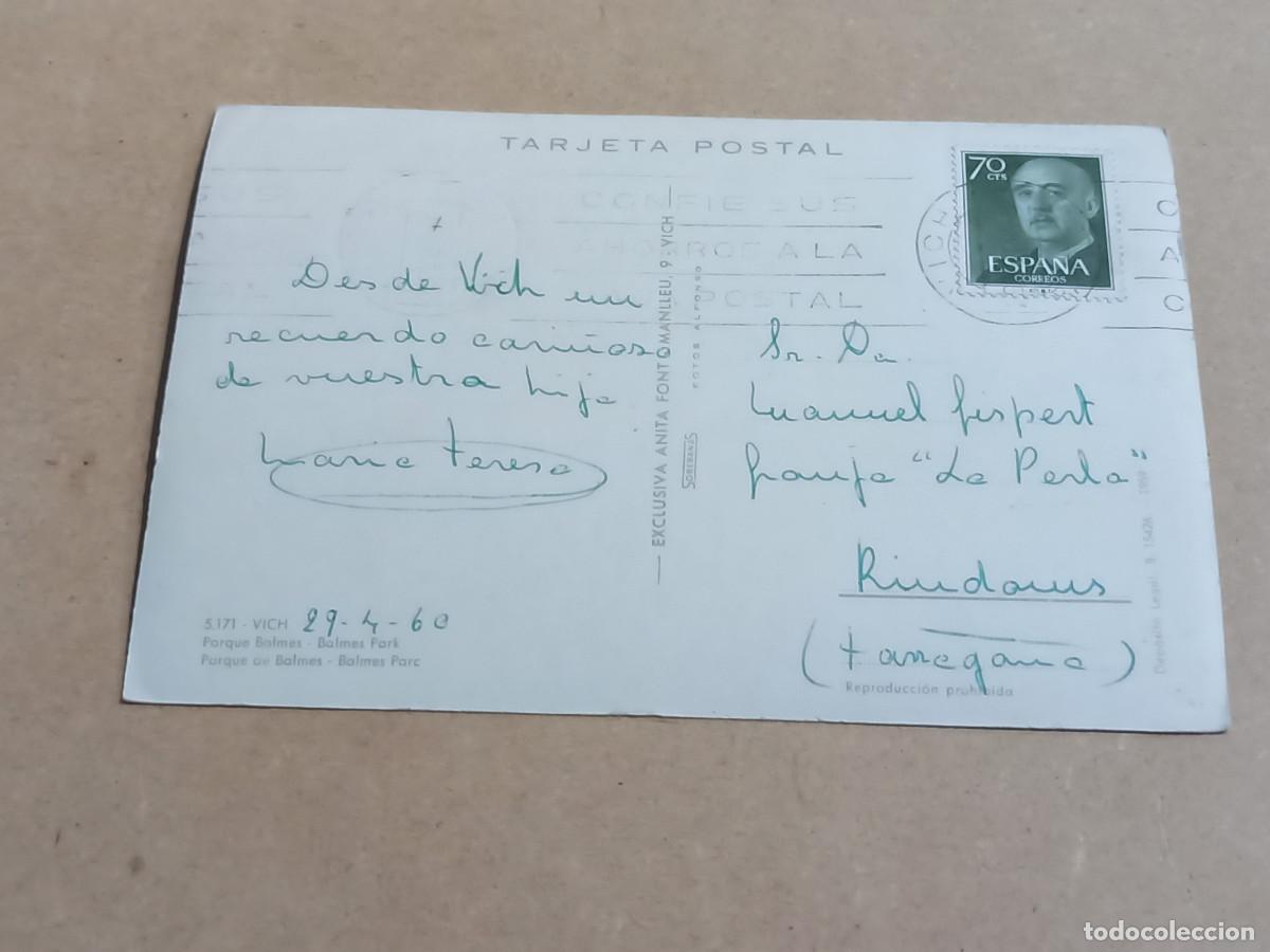 Postales: OSONA - POSTAL VICH - PARQUE BALMES - Foto 2