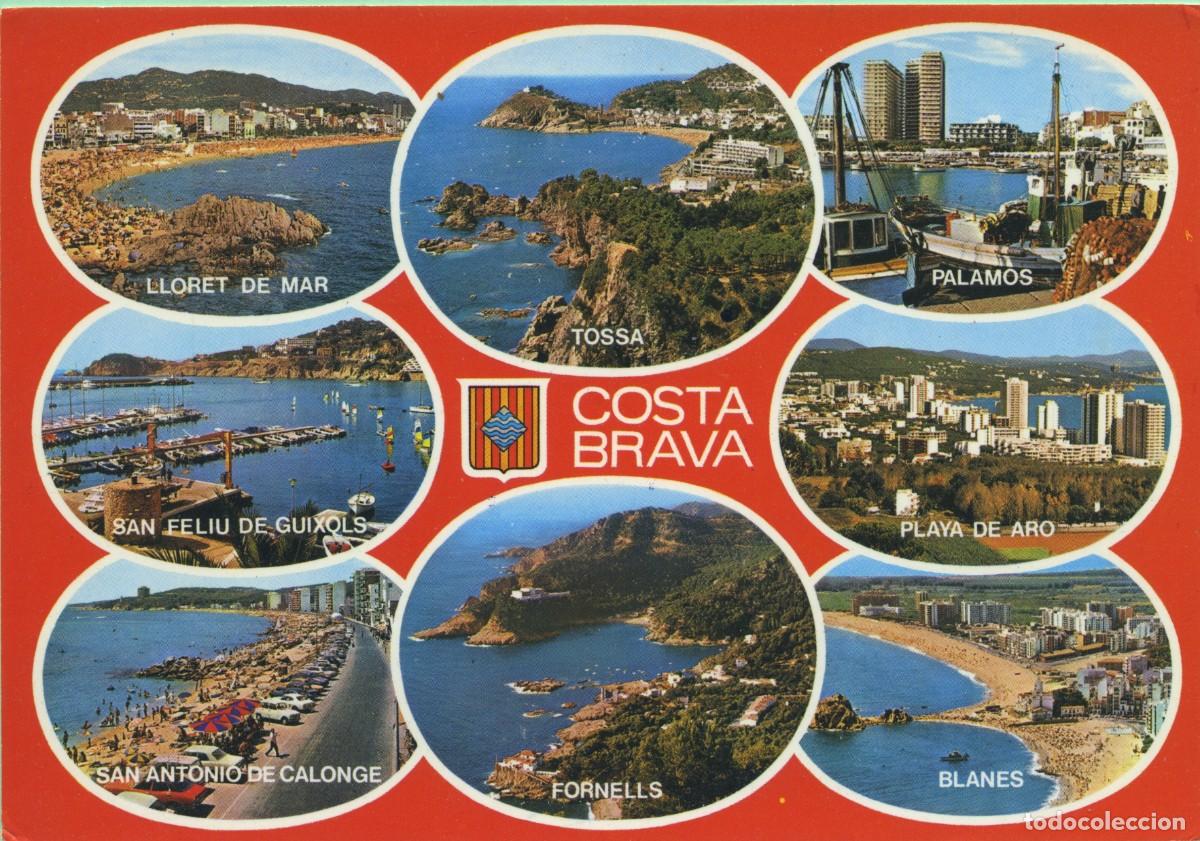 Postales: N&ordm; GE 4046 m-COSTA BRAVA. Diversas poblaciones. ED. POSTALES INTERNACIONAL COLOR