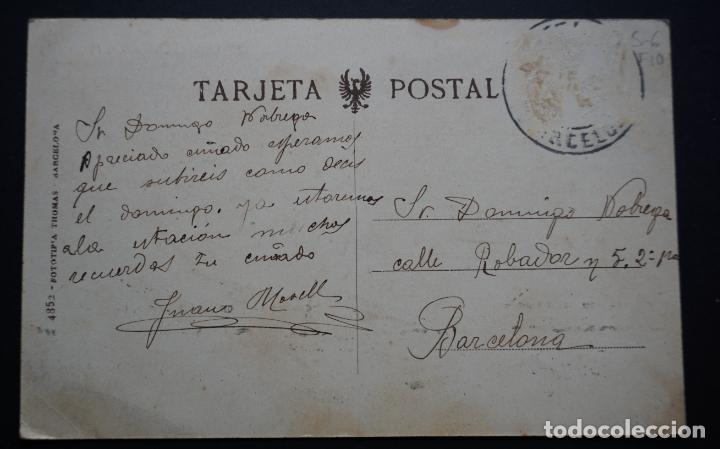 Postales: Centelles, Pla&ccedil;a Major, postal circulada del a&ntilde;o 1927 - Foto 2