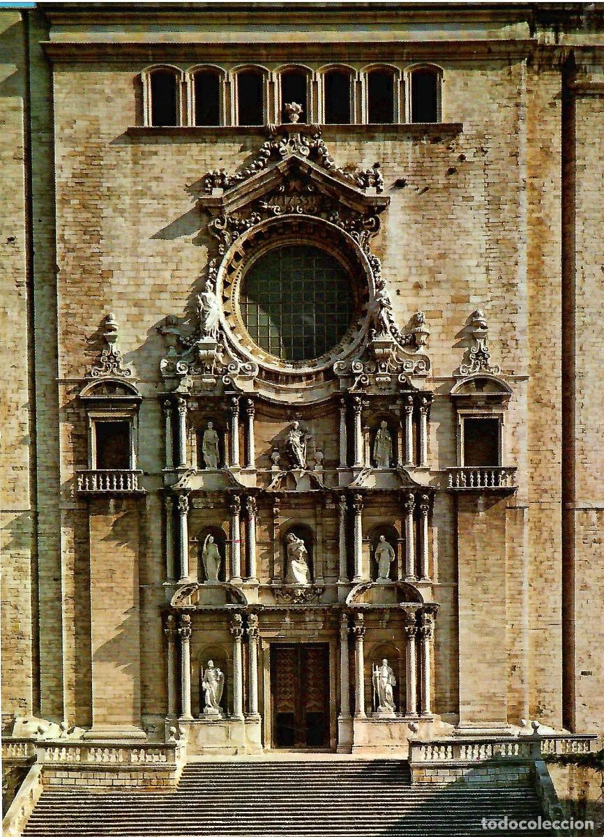 Postales: SERIE II-N&ordm; 2907-GIRONA. Fachada de la Catedral. Sin circular. ED. POSTALES COLOR CYP