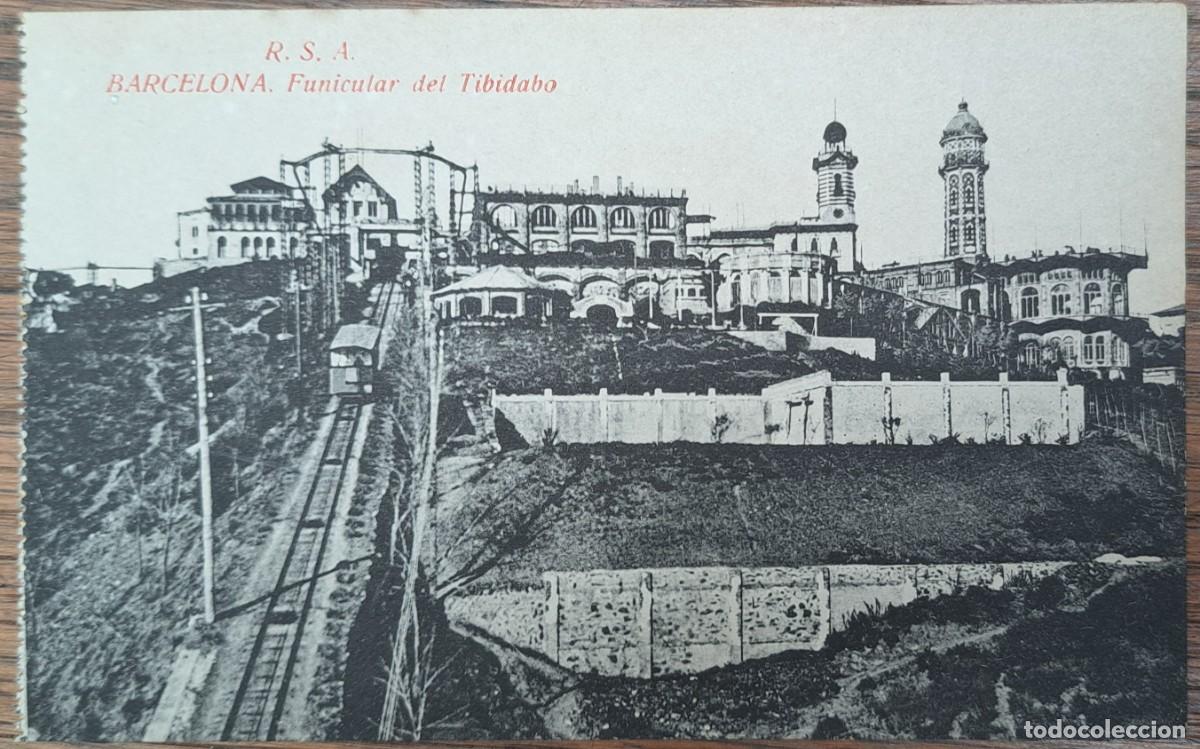 Postales: Postal de Barcelona, Funicular del Tibidabo - Foto 1