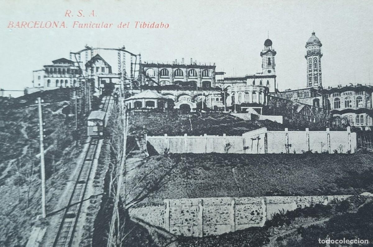 Postales: Postal de Barcelona, Funicular del Tibidabo - Foto 2