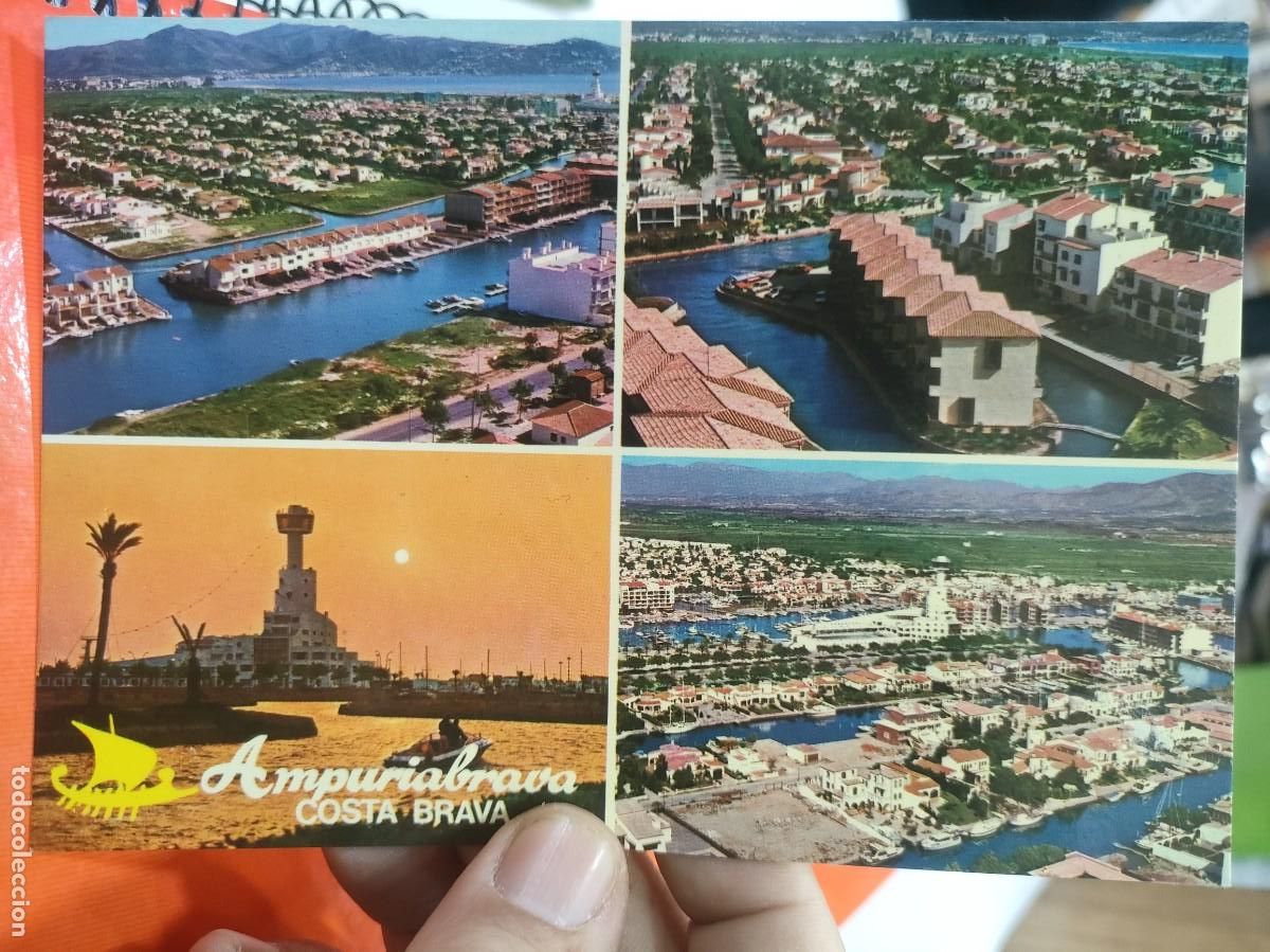 Postales: Postal COSTA BRAVA AMPURIABRAVA VARIOS MOTIVOS N GE 3187 INTERNACIONAL COLOR SC