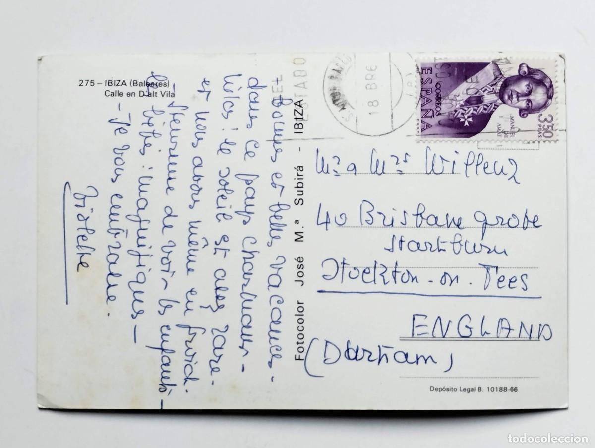 Postales: POSTAL CIRCULADA IBIZA ESPA&Ntilde;A - Foto 2