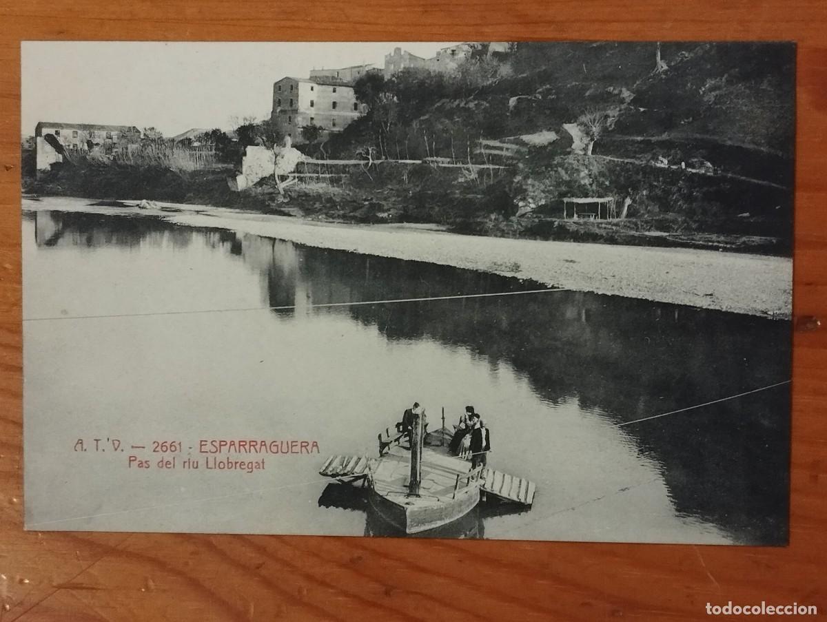 Cartes Postales: POSTAL ESPARRAGUERA. ATV 2661. PAS DEL RIU LLOBREGAT. ANIMADA.