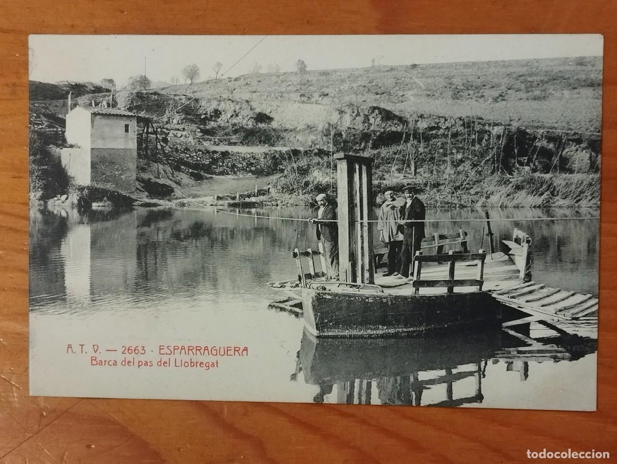 Postales: POSTAL ESPARRAGUERA. ATV 2663. BARCA DEL PAS DEL LLOBREGAT. ANIMADA.
