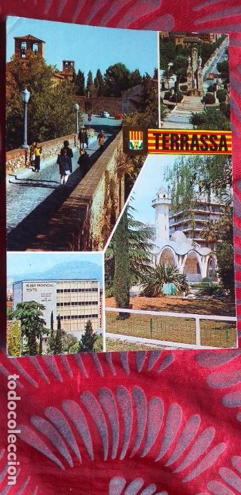 Cartoline: BARCELONA-RVIII-150X105mm.-POSTAL ESCRITA-TERRASSA-DIVERSOS ASPECTOS