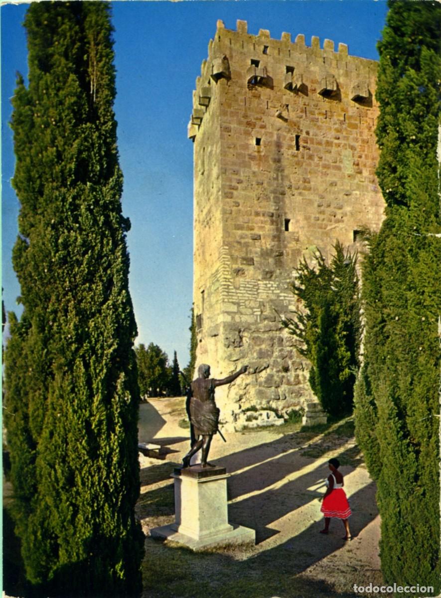 Postales: N&ordm; 2035-TARRAGONA. Estatua Augusto y Torre Paborde. Sin circular. ED. TRABAJOS FOTOGR&Aacute;FICOS CHINCHIL