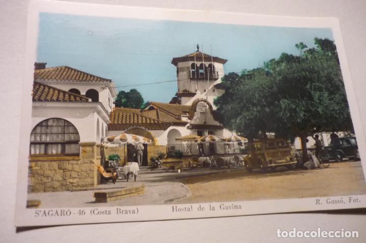 Postales: postal s&acute;agaro hostal la gavina coloreada escrita cm