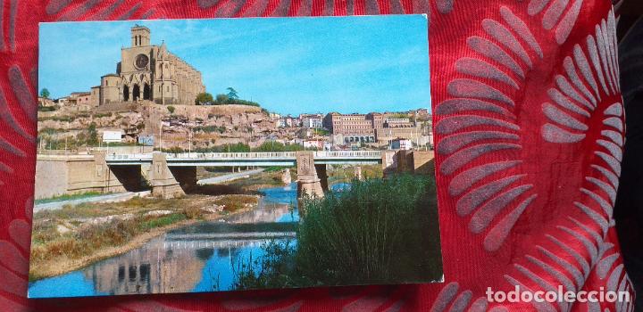 Postais: BARCELONA-RVIII-150X105mm.-POSTAL NO ESCRITA-MANRESA-LA SEO Y PUENTE SOBRE EL RIO CARDONER