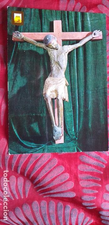 Postales: GIRONA-RVII-150X105mm.-POSTAL NO ESCRITA-LLIVIA-CRISTO DE TRANSICION ROMANICO-GOTICO-S.XIII